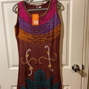 NWT Sleeveless Handmade Cotton Nepalese Dress